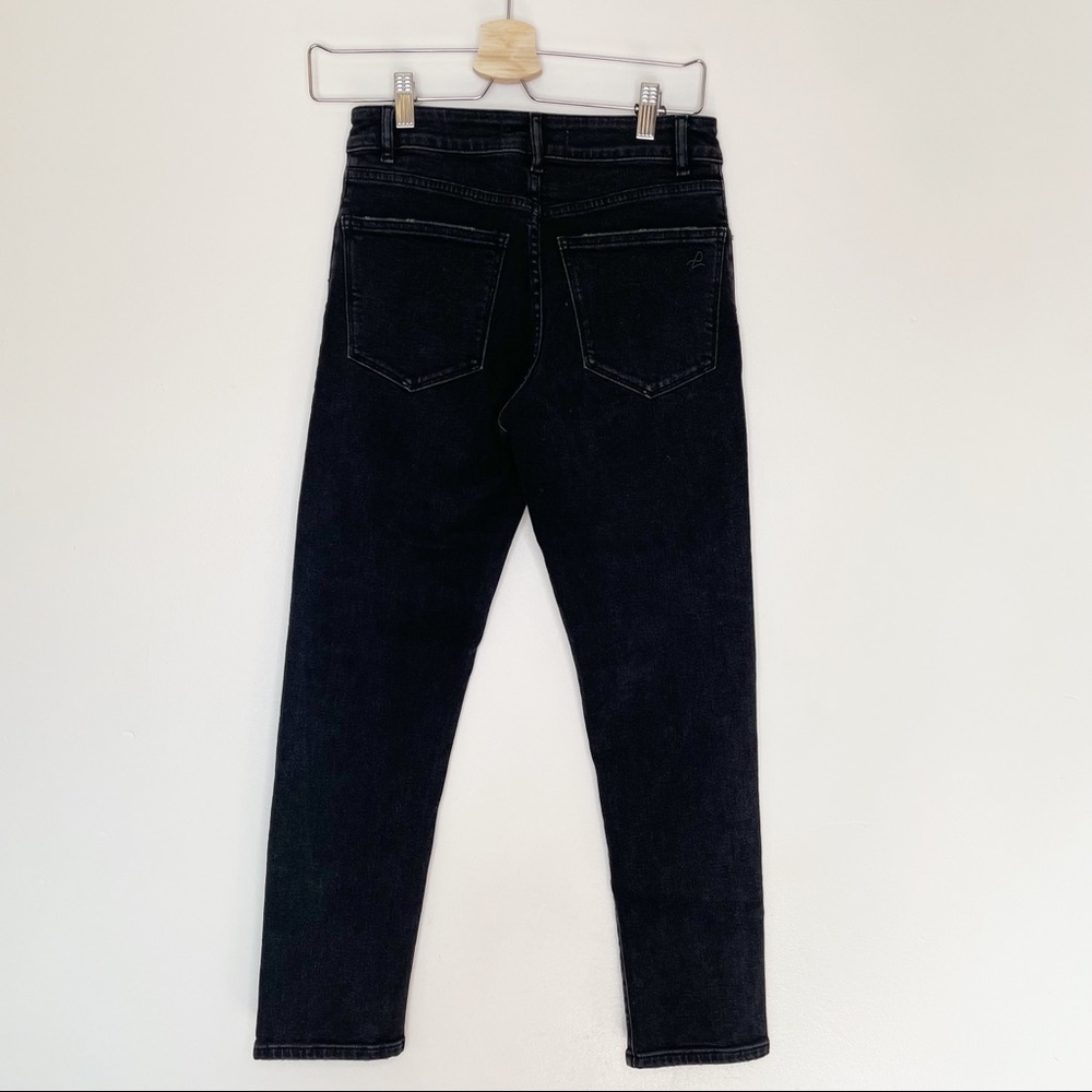 DL1961 Bella Embellished Vintage Slim Jeans in Savannah Studded Cross X Black - Picture 8 of 14